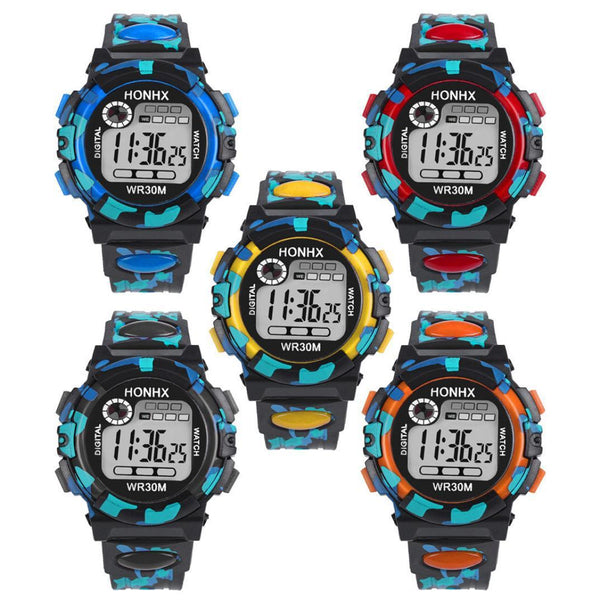 Children's LED Multifunctional Sports Watch - Waterproof, Chronograph, and Alarm