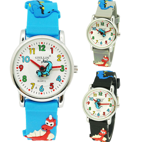 Children's Dinosaur Cartoon Watch - Waterproof & Quartz Movement