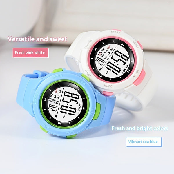 Fashion Pin Buckle Waterproof PU Strap Luminous Watch, 1.8-Inch Display