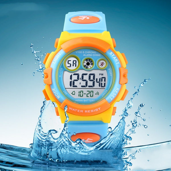 Bright Colored LED Digital Watch for Kids – Easy-to-Read Display & Water-Resistant