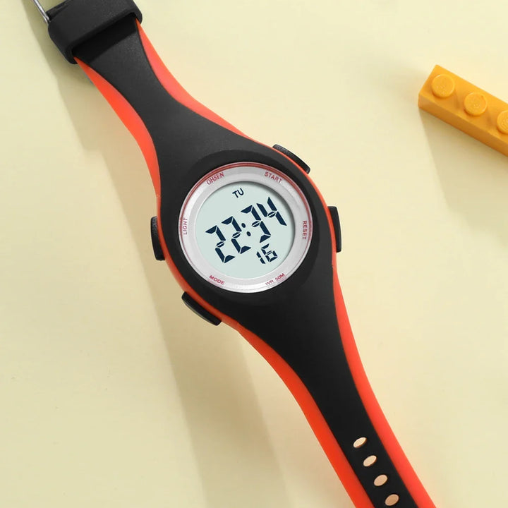 Kids' Colorful LED Digital Sports Watch - Waterproof & Fun