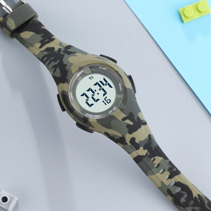 Kids' Colorful LED Digital Sports Watch - Waterproof & Fun