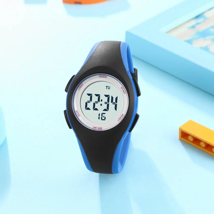 Kids' Colorful LED Digital Sports Watch - Waterproof & Fun