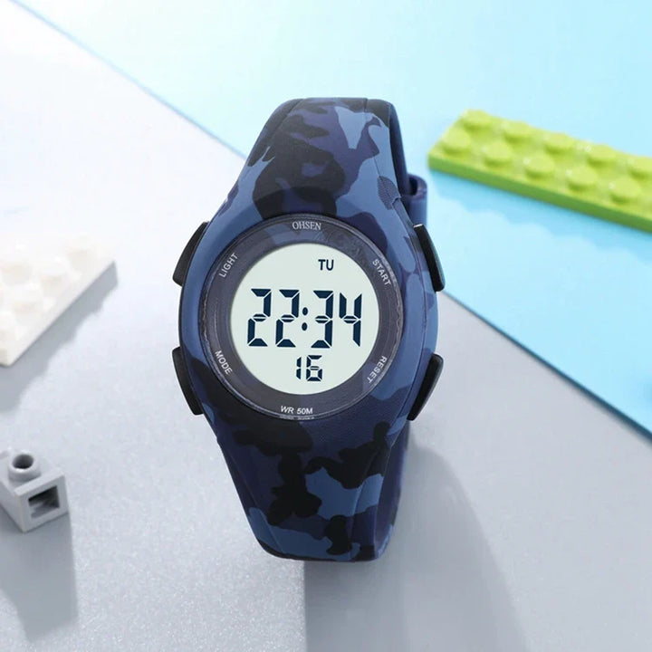 Kids' Colorful LED Digital Sports Watch - Waterproof & Fun