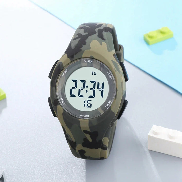 Kids' Colorful LED Digital Sports Watch - Waterproof & Fun